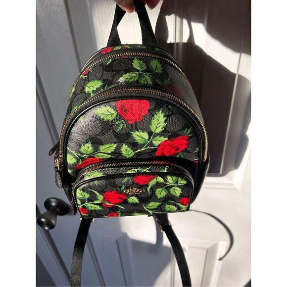 Coach MINi Court Backpack In Signature Canvas With Fairytale Rose Print unique - Picture 4 of 9